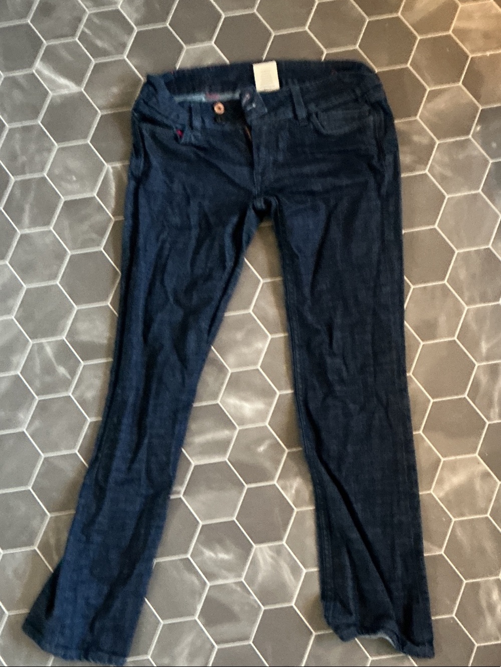 Classic Women's Dark Blue Straight-Leg Jeans